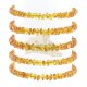 Amber bracelet flat beads cognac